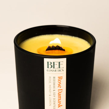 Rose Damask: Beeswax & Soy Candle